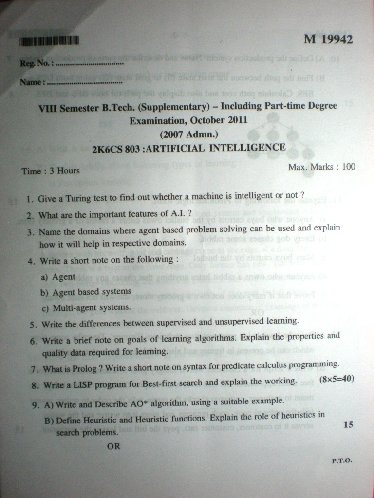 artificial intelligence research paper 2011